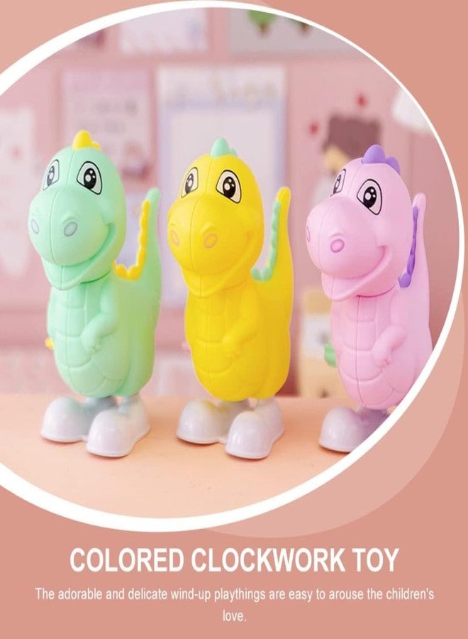 Munmoll Wind Up Crawling Dinosaur Baby Toys for Kids Jumping Toy for Kids Cute Dinosaur Toys Set with Key Winding UP and Moving Toy for Toddlers (Pack of 2) - Image 3
